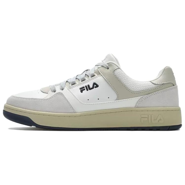 FILA Targa Anti-Slip Wear-Resistant Low-Top Skateboard Shoes Men's White Gray