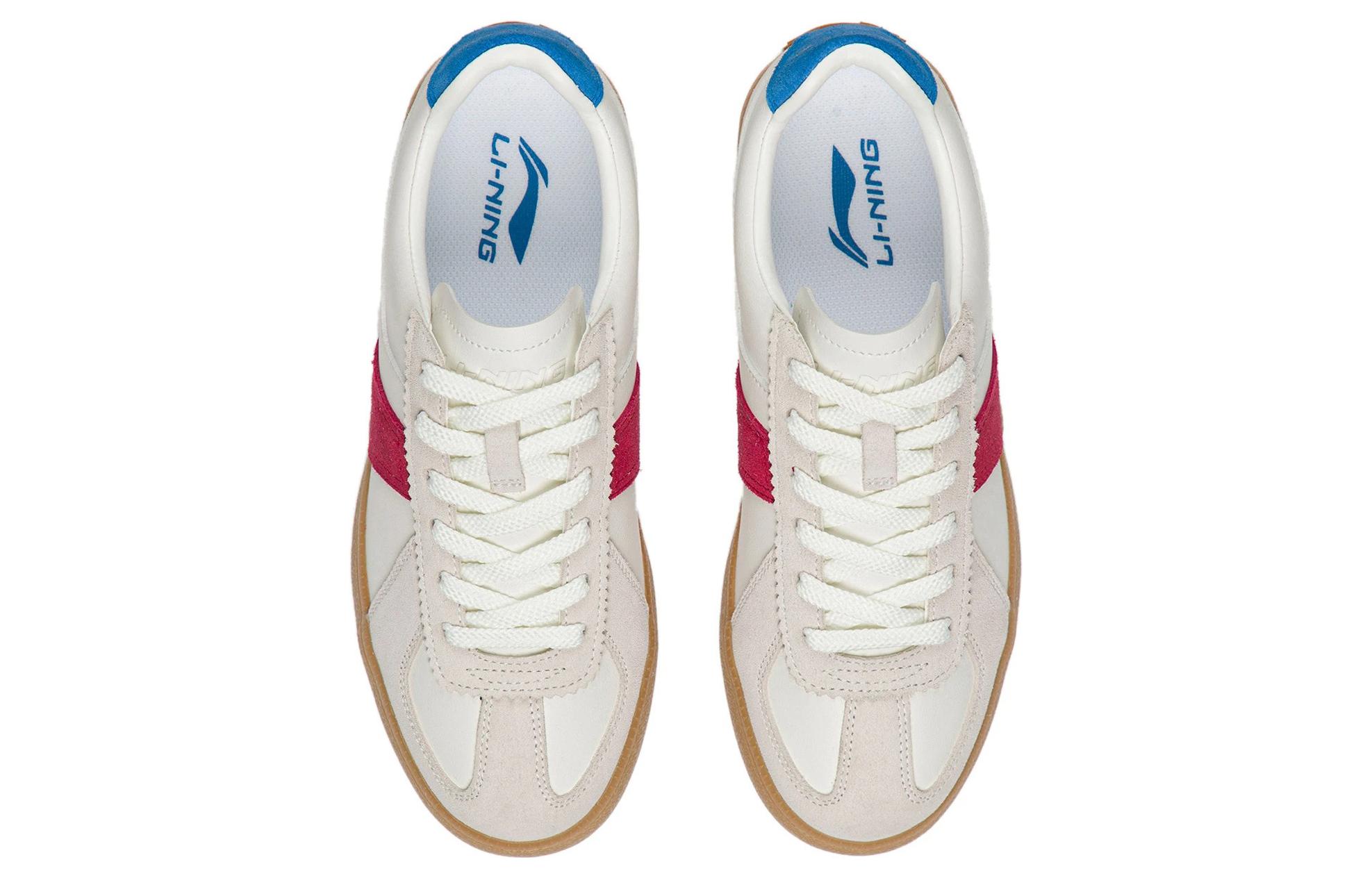 LiNing Abrasion Resistant, Lightweight, And Breathable Low Top Skateboard Shoes Men's White Red купить в интернет-магазине Yoocart с быстрой доставкой по России.