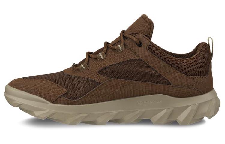 Ecco Abrasion Resistant Low Top Casual Shoes Men's Brown