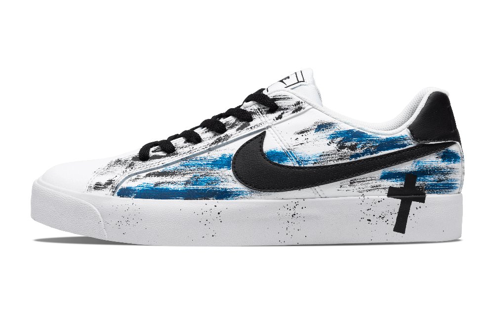 Nike Court Royale Night Rider Slip-Resistant Low-Top Skateboard Shoes Unisex Black Blue