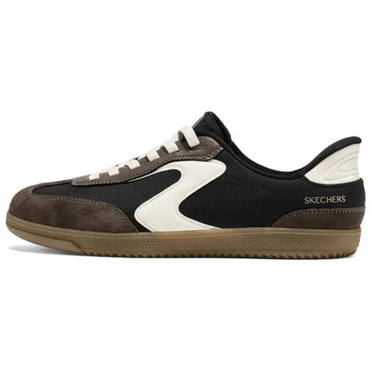 Skechers Court Classics Abrasion Resistant Breathable Low top Skateboard Shoes Women's Black Brown