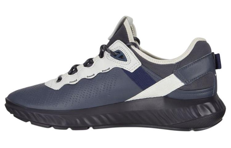 Ecco Low Top Casual Shoes Men's Gray Blue