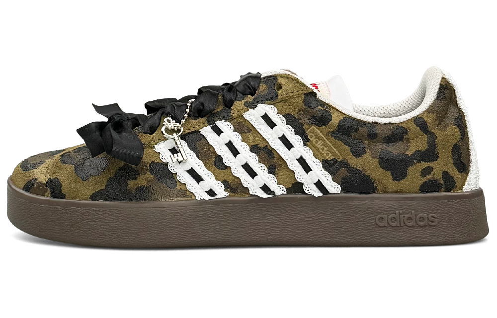 Adidas Neo Vl Court Classic Lifestyle Anti-Slip Wear-Resistant Low-Top Skateboard Shoes Unisex Coffee Brown