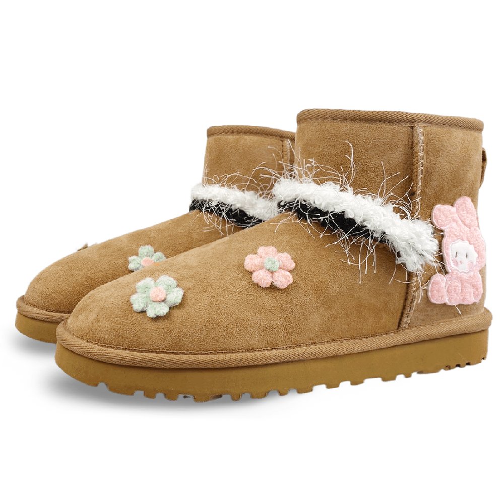 UGG CLASSIC MINI Warm And Wear-Resistant Short Snow Boots Women's Chestnut