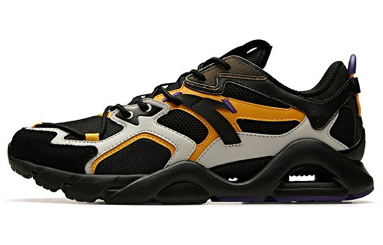 Anta Cushioning Balance Lightweight Low top Running Shoes Men's Black Purple