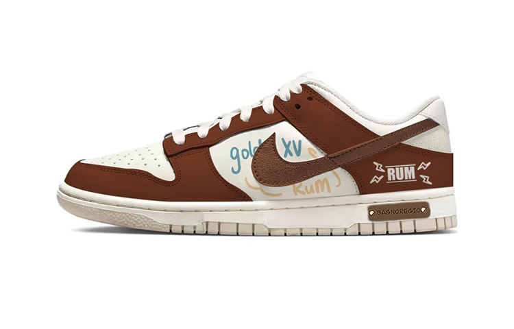 Nike Dunk Low 'Metallic Purple' Low-Top Skateboard Shoes Women's White Brown