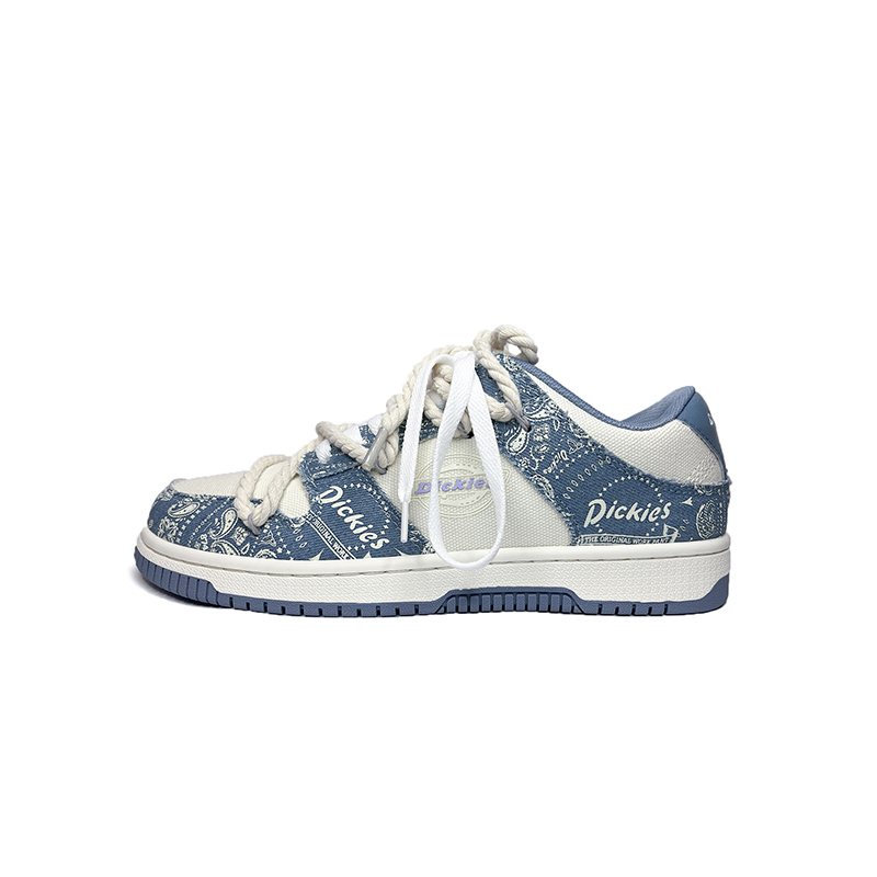 Dickies Cushioning, Wear Resistant Low Top Skateboard Shoes Men's Blue White