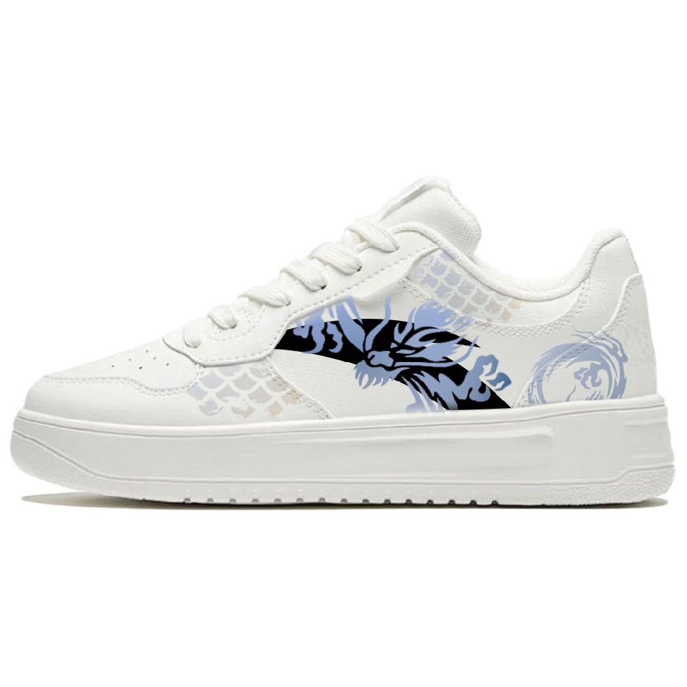 Anta Relaxed Slip Resistant Quick Dry Abrasion Resistant Low Top Skateboard Shoes Unisex White Black Blue