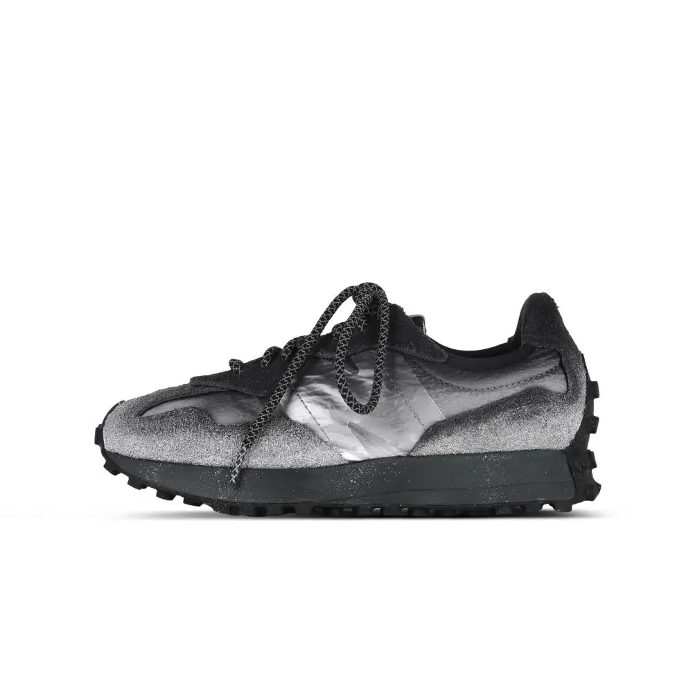 New Balance NB 327 Cushioning, Breathable, And Wide Coverage Low top Running Shoes Unisex Black Silver