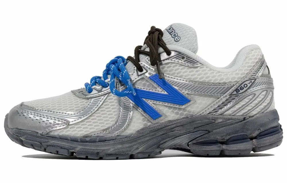 New Balance 860 Absolute Vinyl Era Breathable Low top Casual Shoes Unisex Gray Black Blue