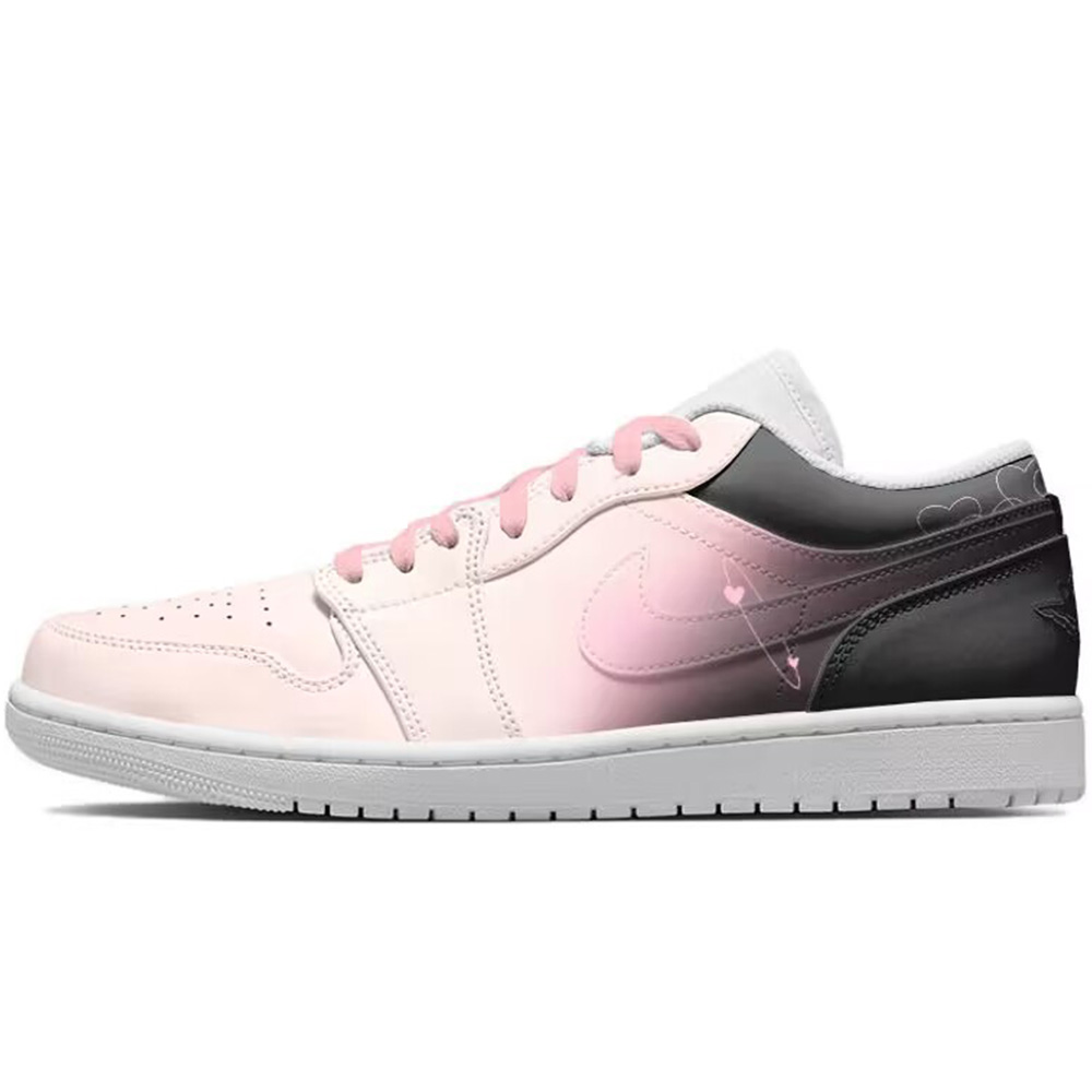 Jordan Air Jordan 1 Cushioning Anti-Slip And Wear-Resistant Low-Top Vintage Basketball Shoes Men's Pink