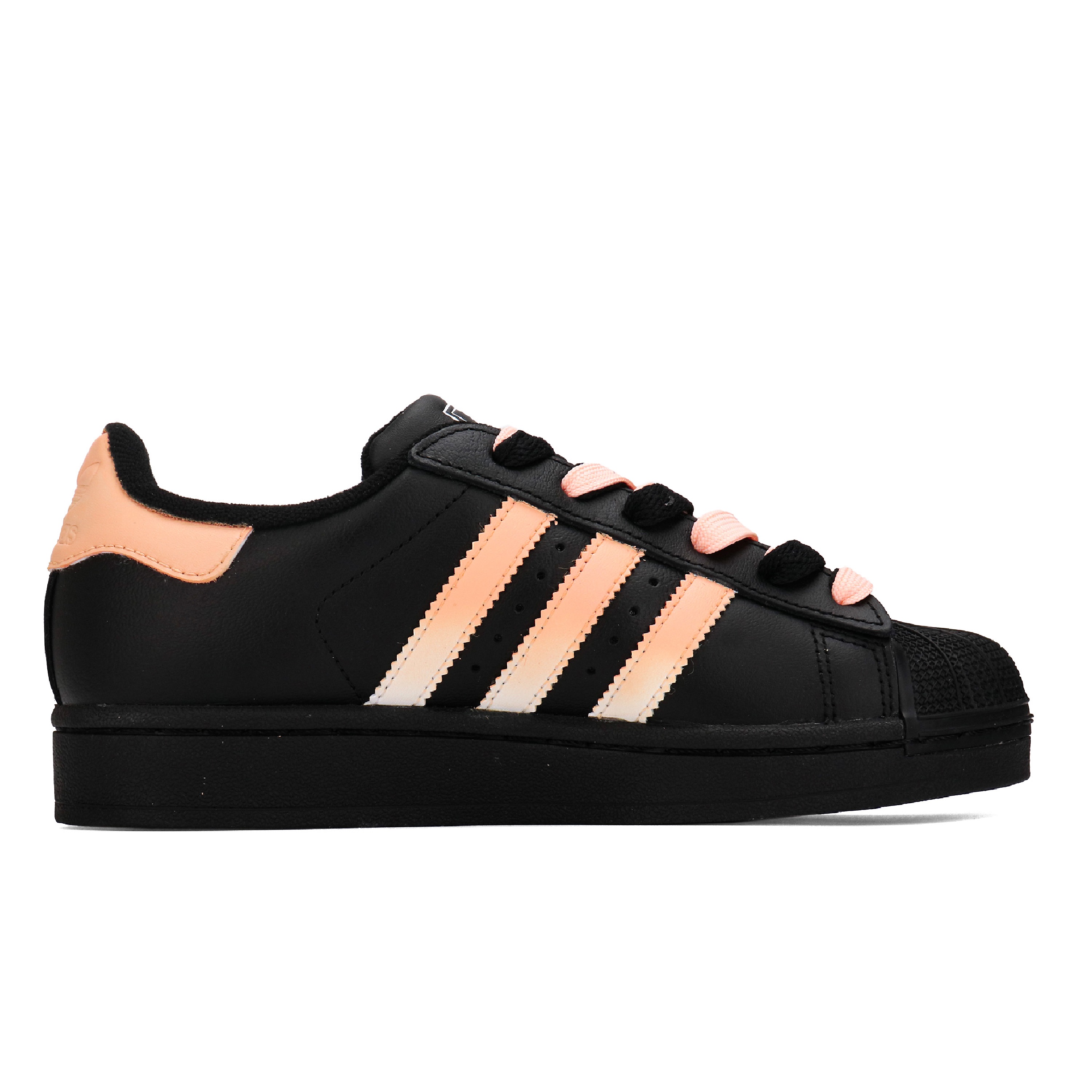 Adidas Originals Superstar 2 Pink Orange Starry Abrasion Resistant Low top Skateboard Shoes Unisex Black Orange