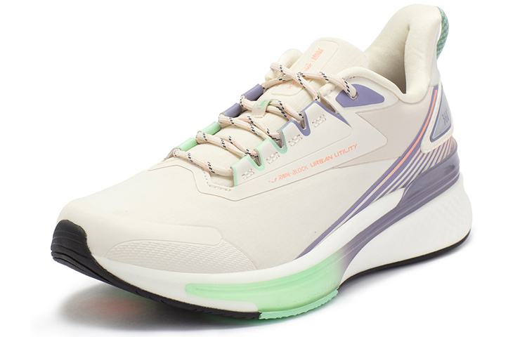 361° Rain Screen 5.0 Anti Slip Wear Resistant Low Top Running Shoes Women's Beige Purple