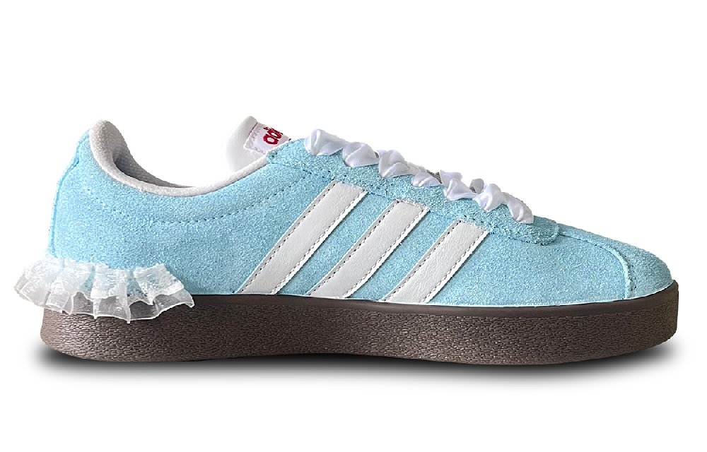 Adidas Neo VL Court Lifestyle Anti Slip Wear Resistant Low Top Skateboard Shoes Women's Blue