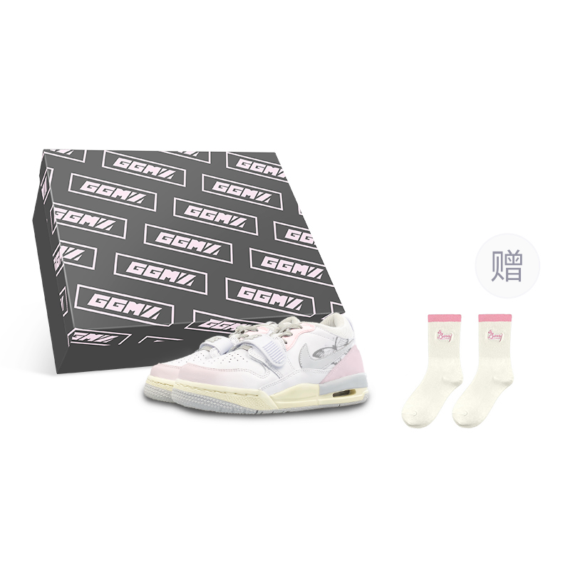 Jordan Legacy 312 Low Top Vintage Basketball Shoes Men's Silver Pink