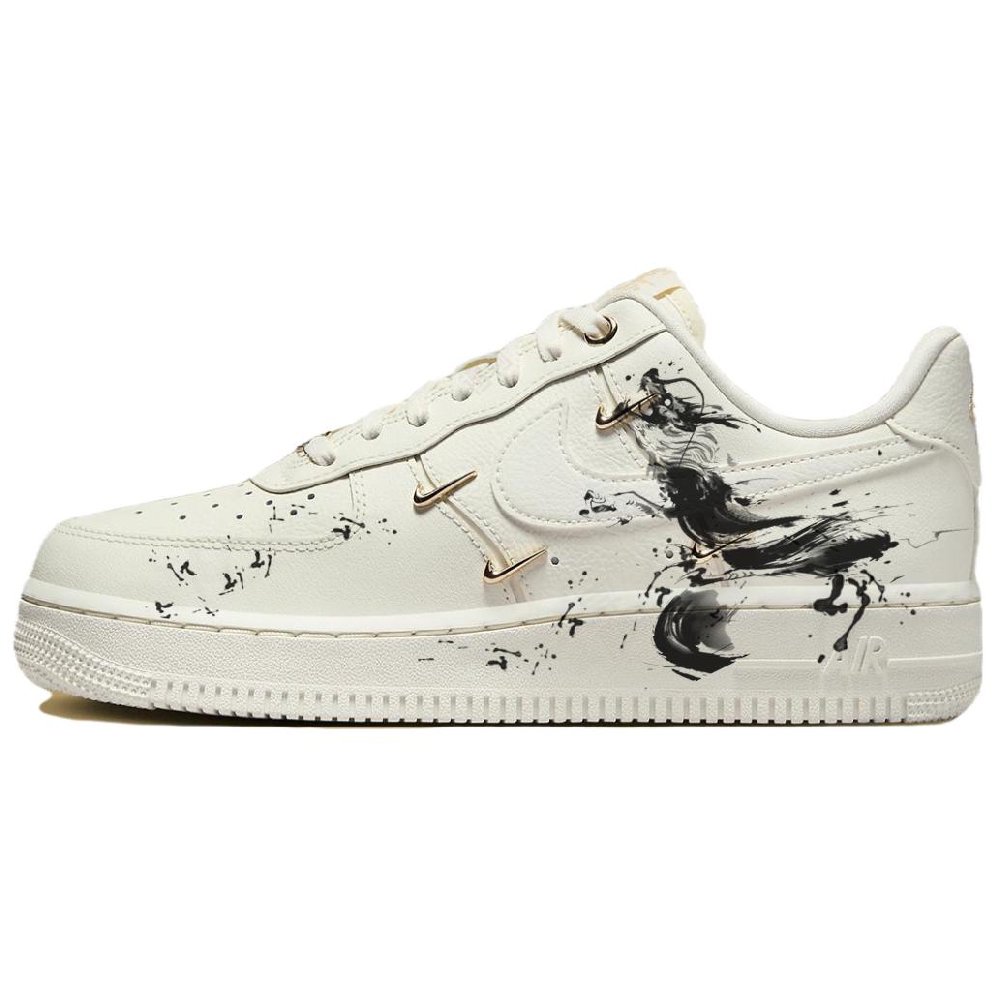 Nike Air Force 1 Dragon Soul Slip Resistant Cushioning Abrasion Resistant Low Top Skateboard Shoes Unisex White