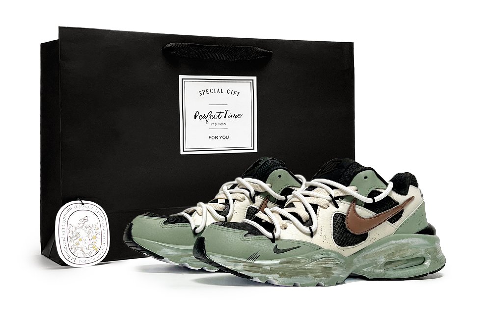 Nike Air Max Fusion Low Top Running Shoes Men's Green Yellow Black