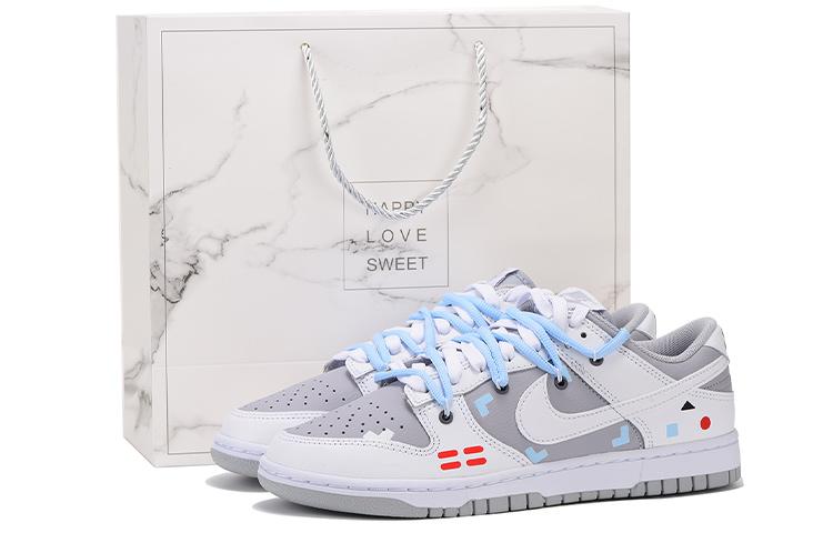 Nike Dunk Low Retro Low-Top Skateboard Shoes Men's Gray White