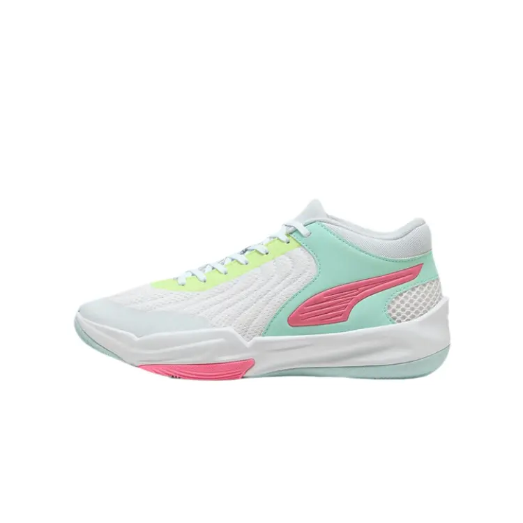 PUMA Court Pro Mid top Basketball Shoes Unisex Mint Blue