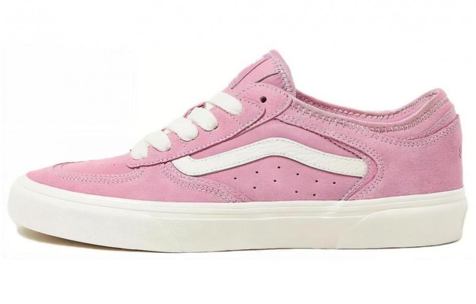 Vans Rowley Slip-Resistant Cushioning Wear-Resistant Low-Top Skateboard Shoes Unisex Pink