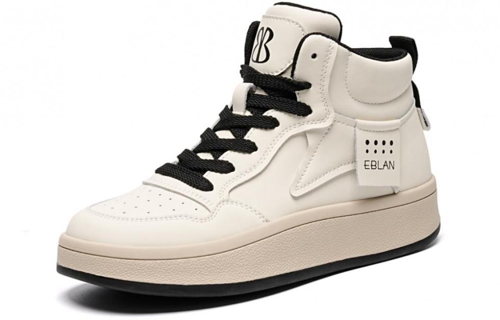 EBLAN Abrasion Resistant High Top Skateboard Shoes Women's Beige Black купить в интернет-магазине Yoocart с быстрой доставкой по России.