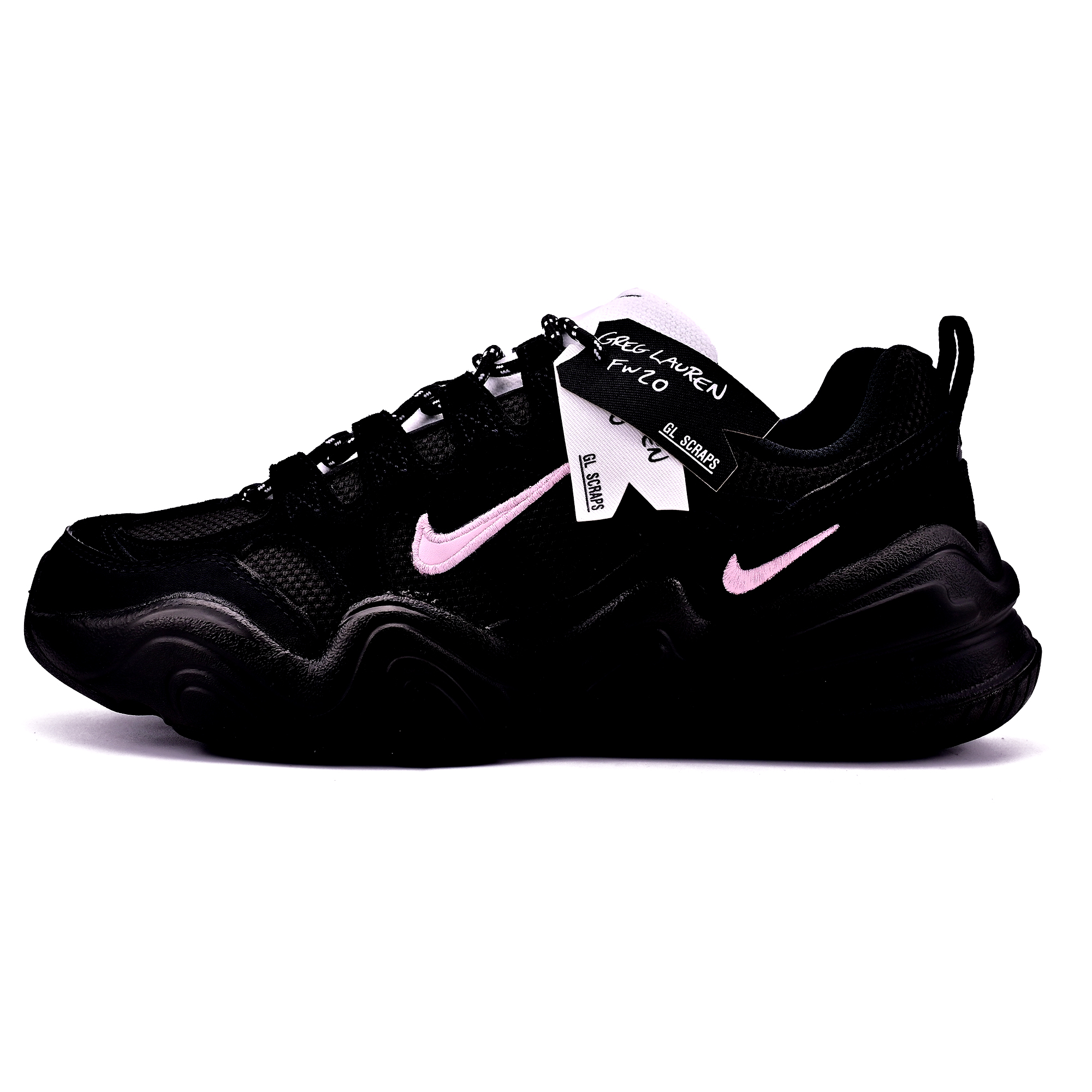 Nike Tech Hera Abrasion Resistant Low top Casual Shoes Unisex Black Pink