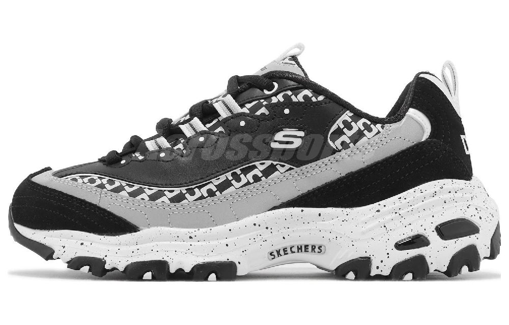 Skechers DLITES Low Top Casual Shoes Women's Black White