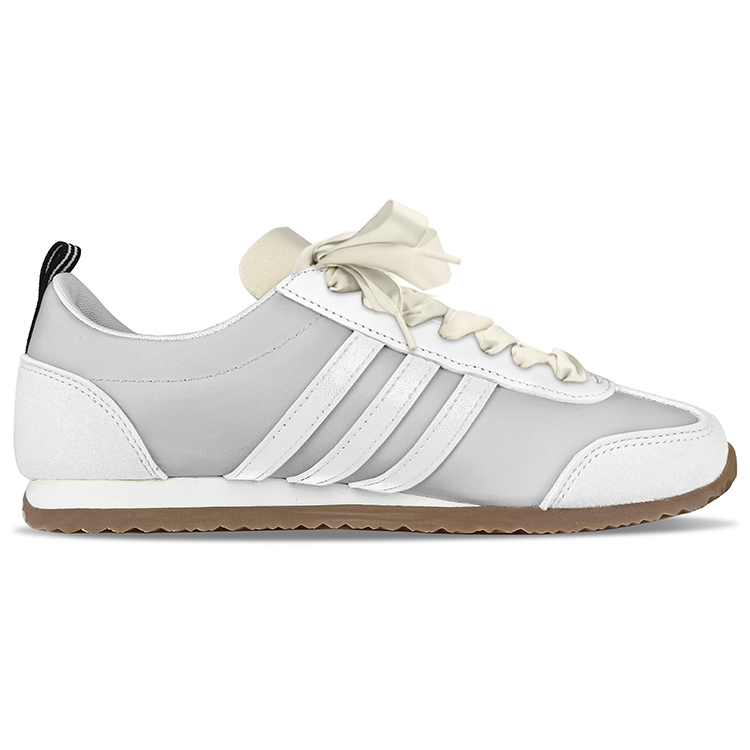 Adidas Neo VS JOG 2.0 Anti-Slip And Wear-Resistant Breathable Low-Top Casual Shoes Unisex Gray White