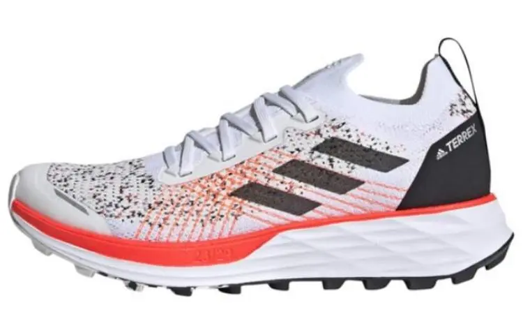 Adidas Terrex Two Cushioning, Wear Resistant Low top Running Shoes Women's White Red