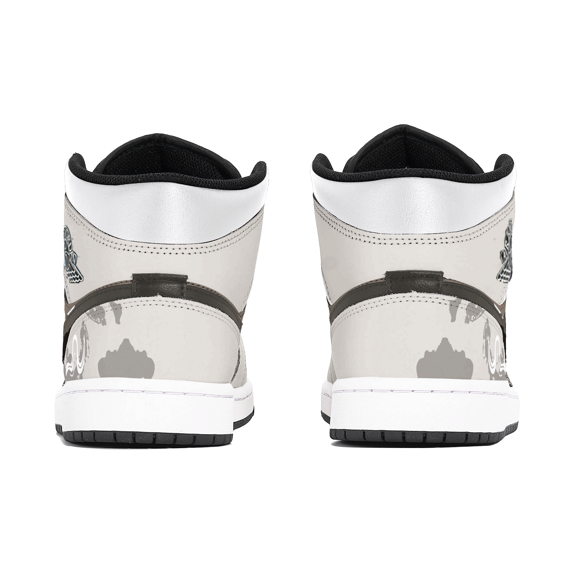 Jordan Air Jordan 1 Abrasion Resistant Mid Top Vintage Basketball Shoes Unisex Light Gray купить в интернет-магазине Yoocart с быстрой доставкой по России.