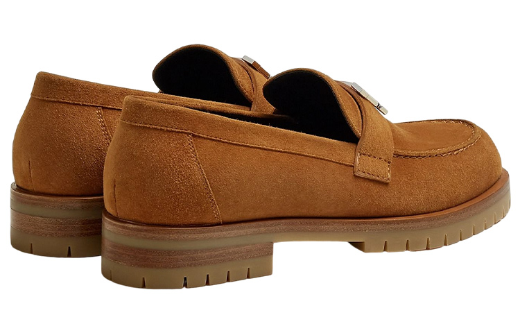 HERMES Casual Single Shoes Women's Brown