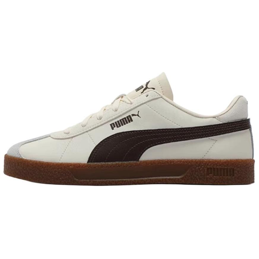 PUMA Club Wear resistant And Lightweight Low Top Skateboard Shoes Unisex Brown