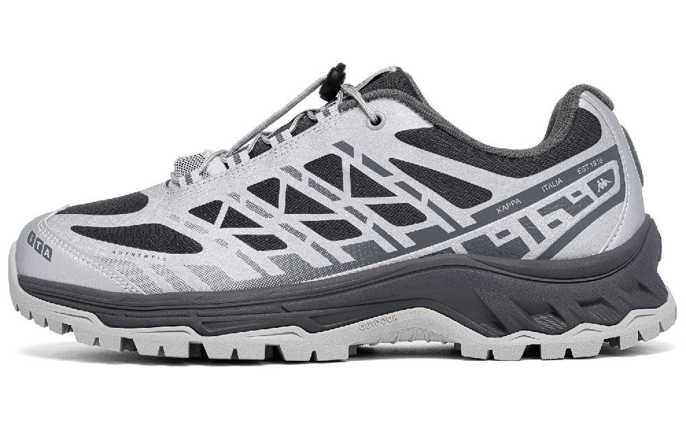 Kappa Anti Slip Wear Resistant Low Top Running Shoes Men's Cool Gray