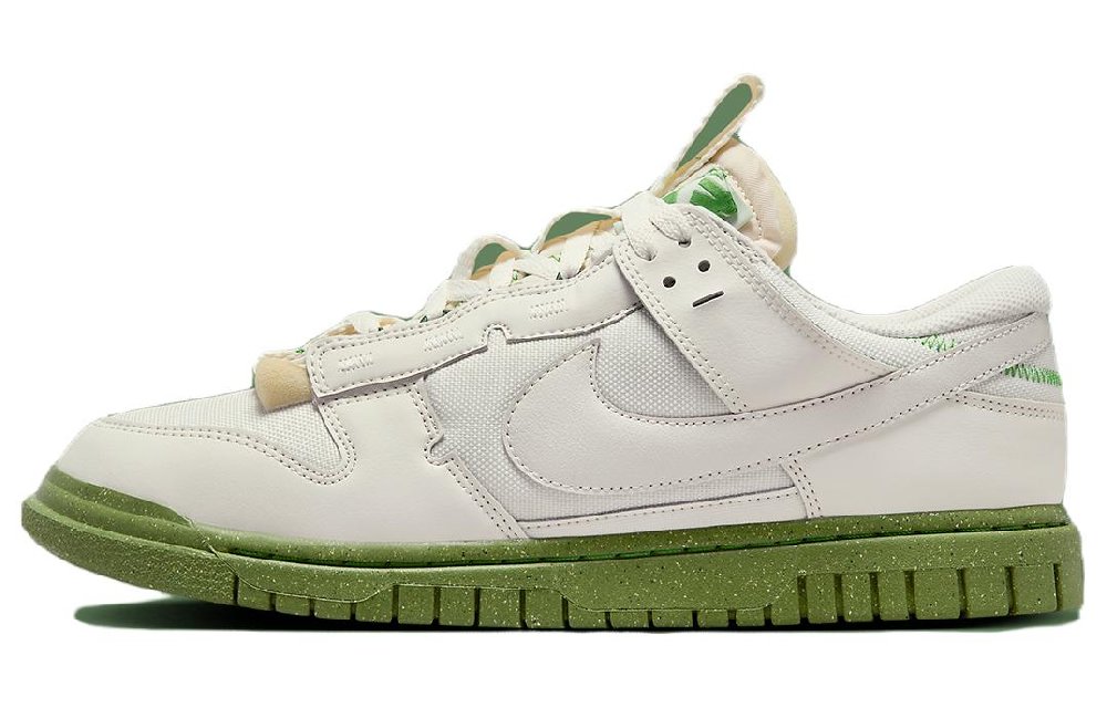 NIKE Dunk Кроссовки для скейтбординга Низкие Бело-зеленые Мужские