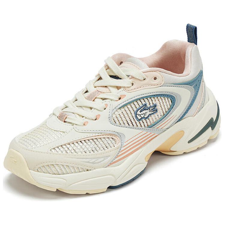 LACOSTE Low-Top Casual Shoes Women's Beige Blue купить в интернет-магазине Yoocart с быстрой доставкой по России.