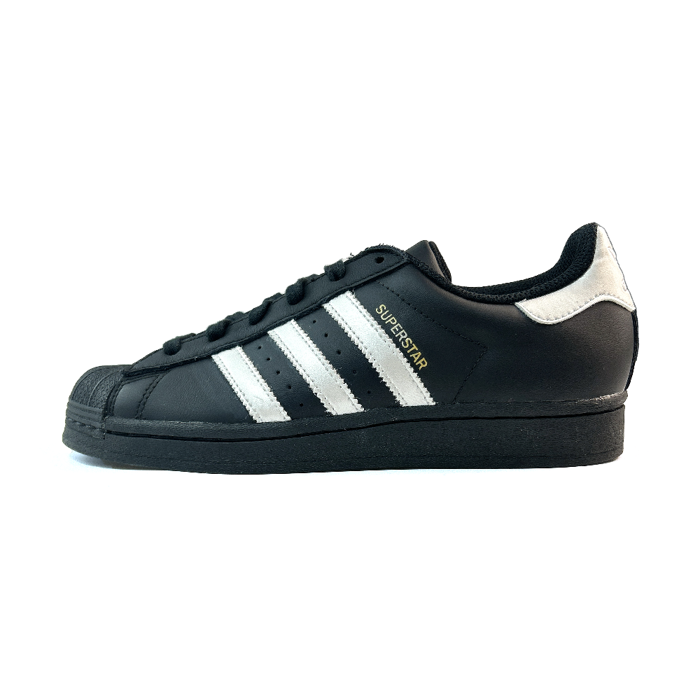Adidas Originals SUPERSTAR Anti Slip Wear Resistant Low Top Skateboard Shoes Unisex Black Silver
