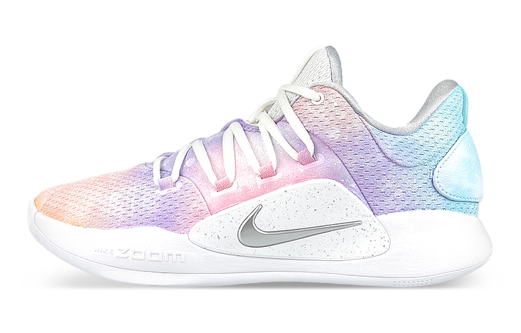 Nike Hyperdunk X Anti-Slip Wear-Resistant Low-Top Performance Basketball Shoes Men's White Blue Pink