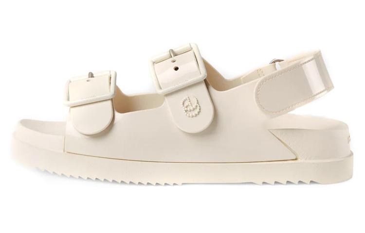 GUCCI Mini Double G Sandal Off-White Rubber
