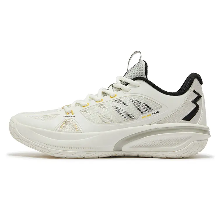 361° Cushioning Anti Slip And Wear Resistant Support Rebound Low Top Basketball Shoes Men's White Gray