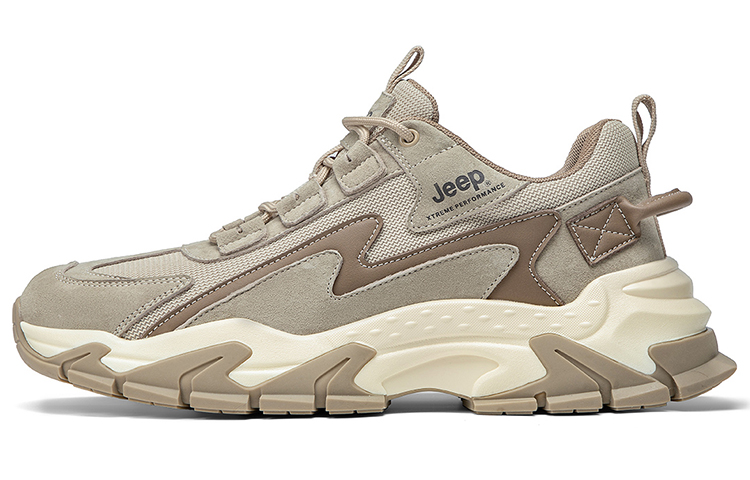 Jeep Wear-Resistant Low-Top Chunky Sneakers Men's Sand