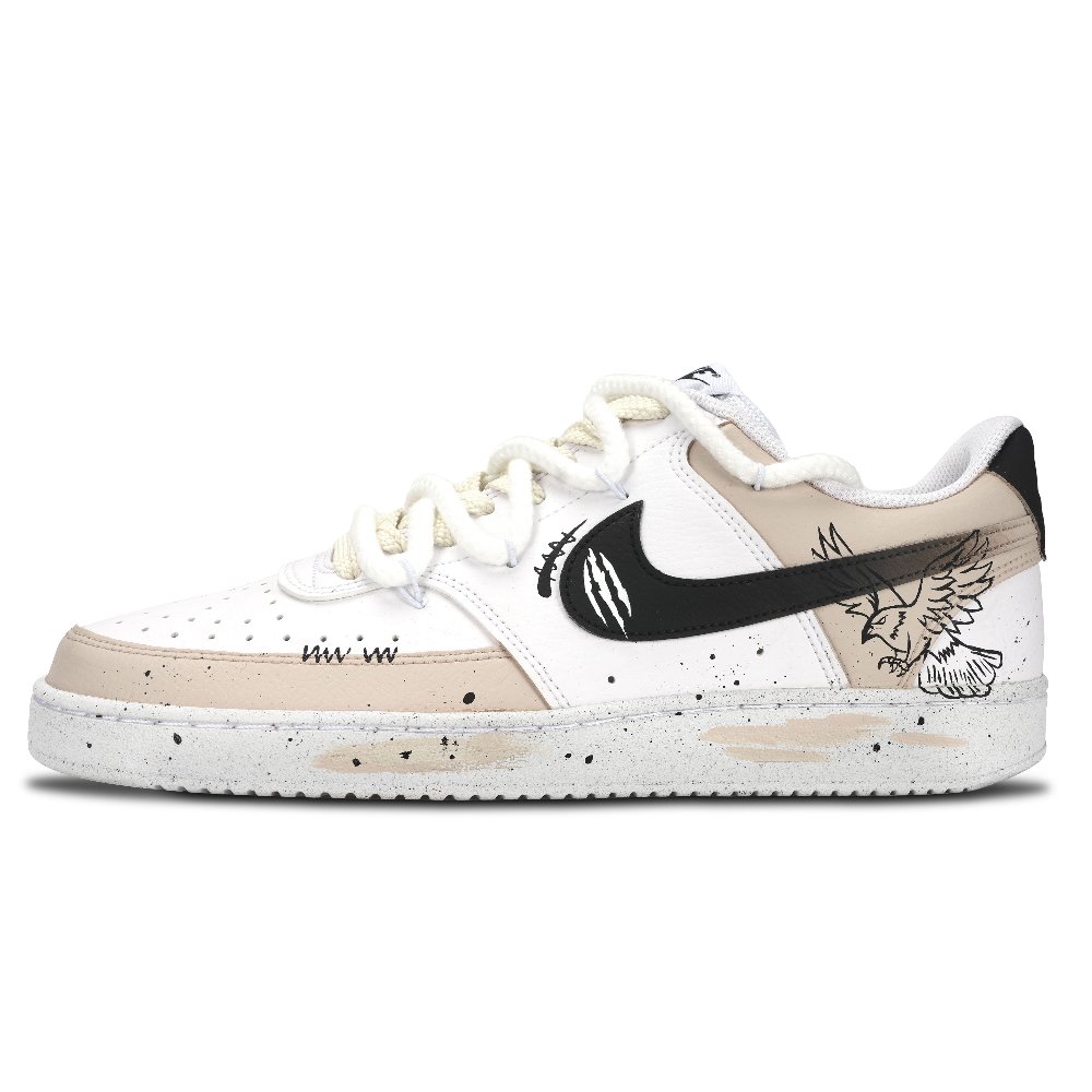 Nike Court Vision 1 Eagle Abrasion Resistant Low Top Skateboard Shoes Unisex Brown