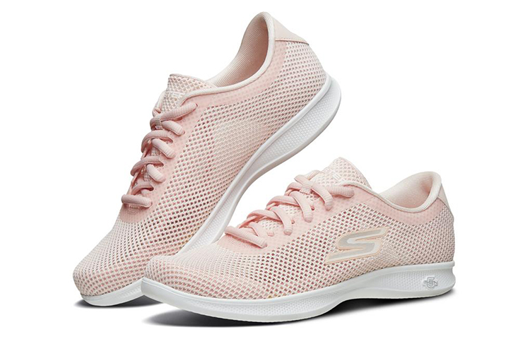 Skechers Go Step Lite Ultrasock Low Top Casual Shoes Women's Light Pink