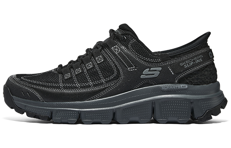 Skechers Summits Hands Free Slip-Ins Cushioning Wear-Resistant Low-Top Outdoor Shoes Men's Black