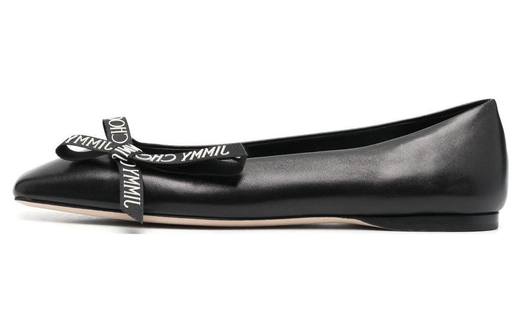 Jimmy Choo Veda Logo-bow Ballerina Pumps