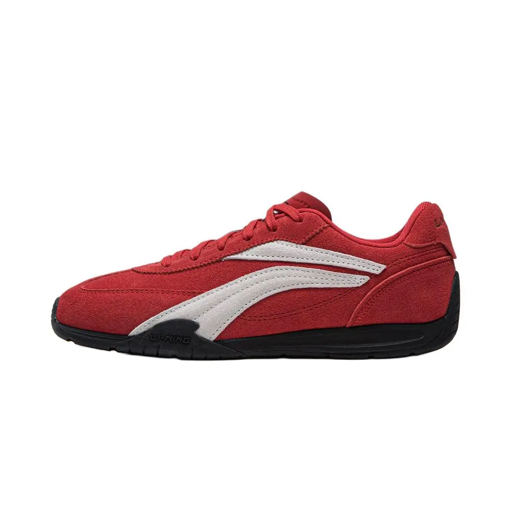 LiNing Film TURBO Slip Resistant, Abrasion Resistant, Lightweight Low top Casual Shoes Women's Red White