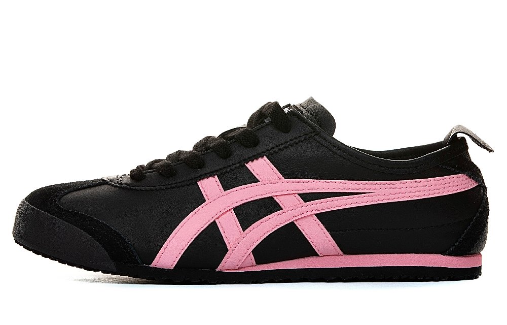 Onitsuka Tiger MEXICO 66 Slip Resistant, Abrasion Resistant, Lightweight Low Top Casual Shoes Unisex Black Pink
