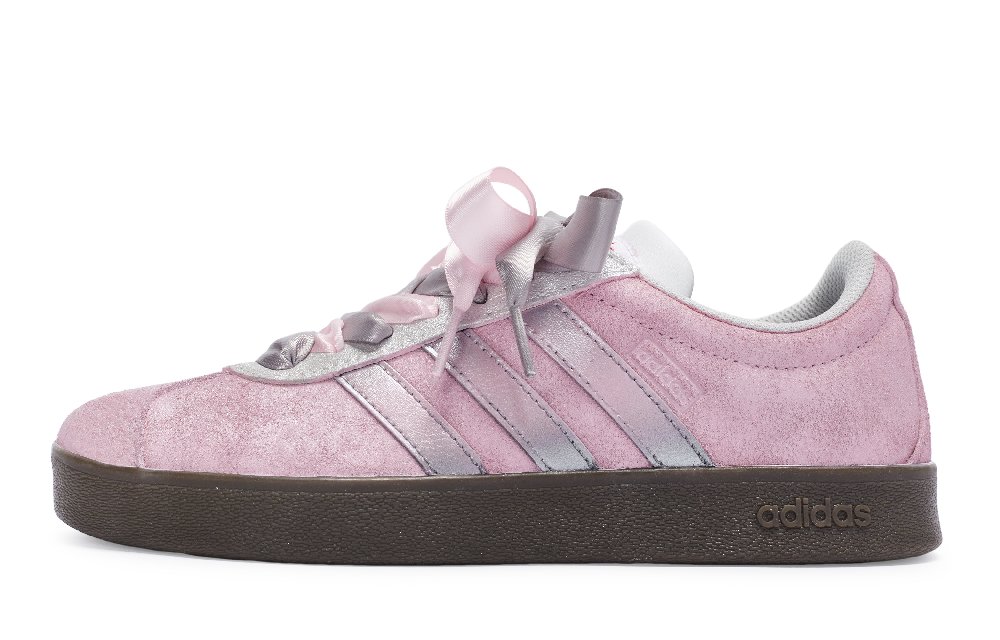 Adidas Neo Vl Court 811 Manufactured Wild Peach Special Shoe Box Low-Top Skateboard Shoes Unisex Soft Mist Pink Silver
