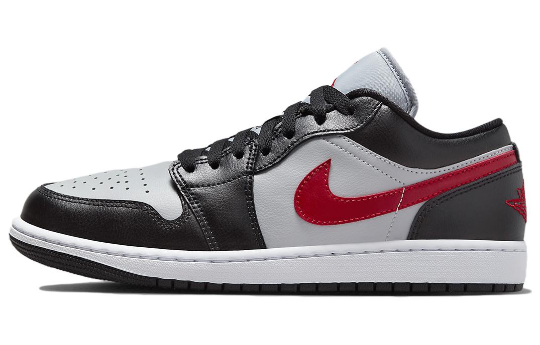 Jordan 1 Low Wolf Grey Gym Red Women's