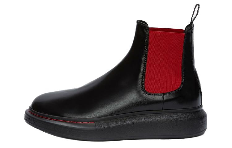 Alexander McQueen Hybrid Chelsea Boot Black Red