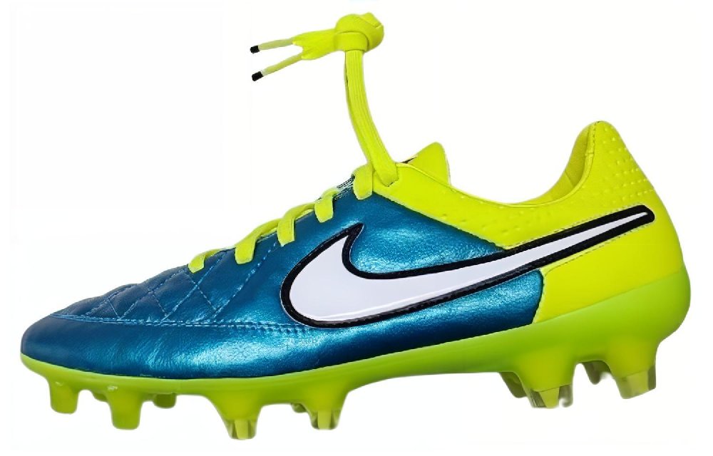 Nike FG Rubber Long Studs Anti-Slip Wear-Resistant Soccer Shoes Unisex Blue